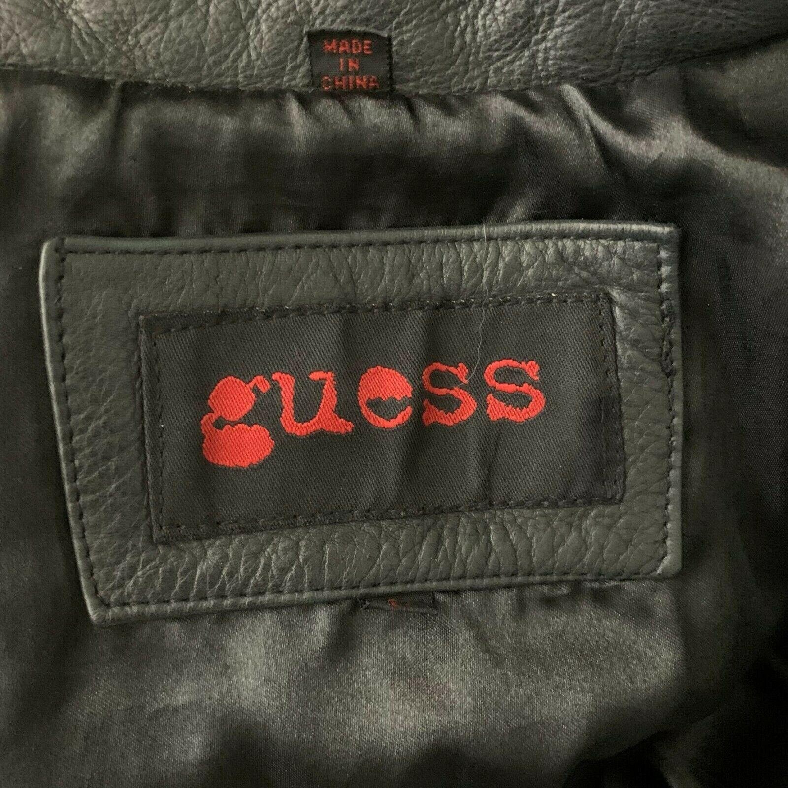 Guess asymmetrical leather jacket shop