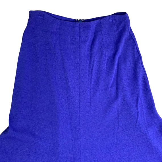 Vintage Andrea Jovine Wool Knit Maxi Skirt S Blue… - image 2