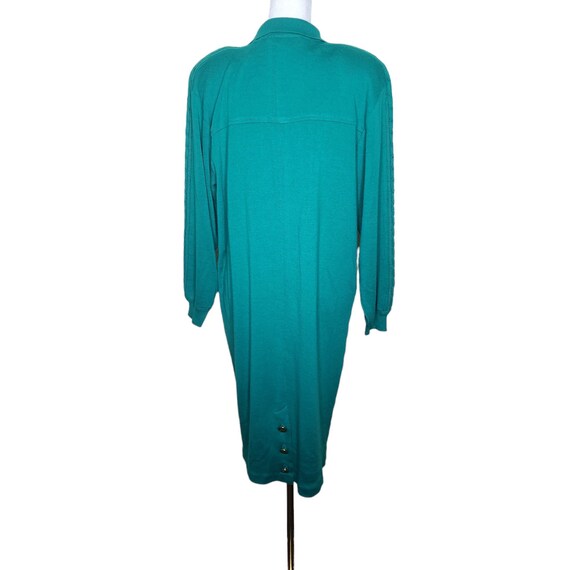 Vintage 80s Midi Long Sleeve Shirt Sweater Dress … - image 4