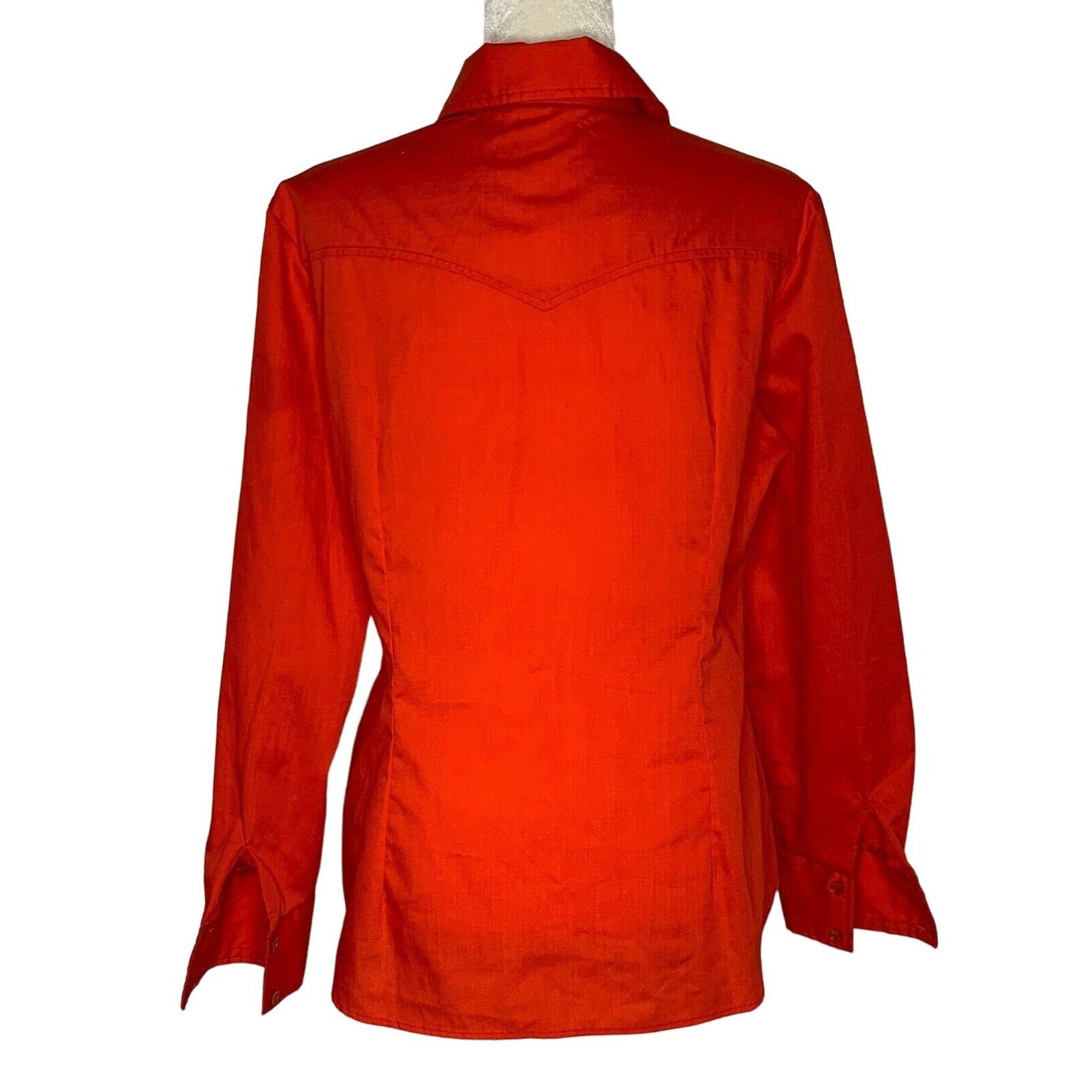 Vintage Ranch Rags Western Tuxedo Shirt 15/16 Red Ruffle Button up One ...