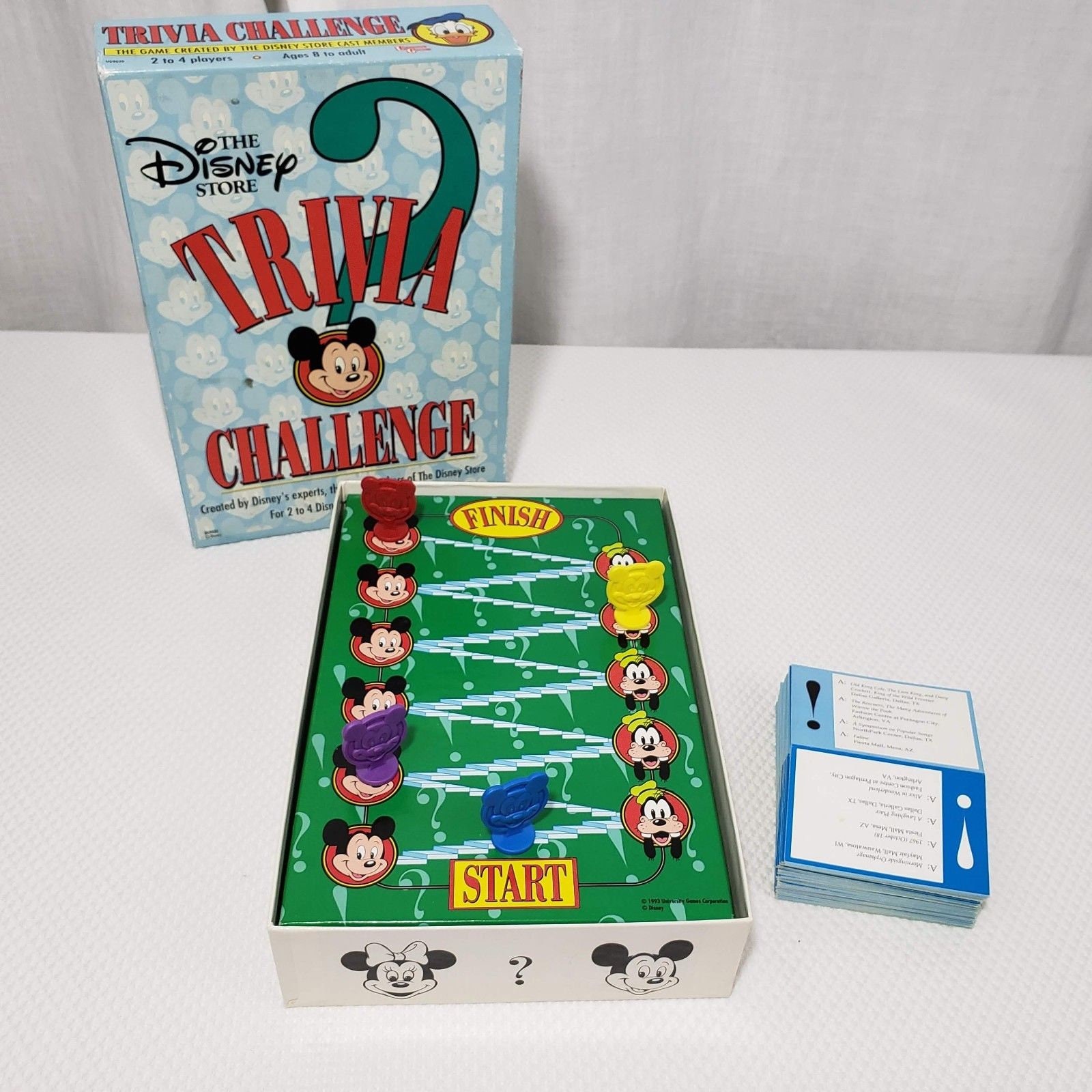 The Disney Store Trivia Challenge Board Game 1993 Vintage - Etsy