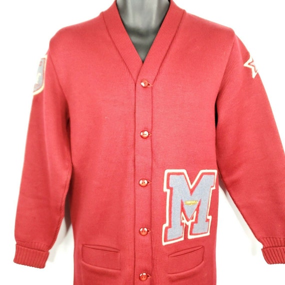 Vintage 40s Varsity Wool Letterman Sweater Small … - image 2