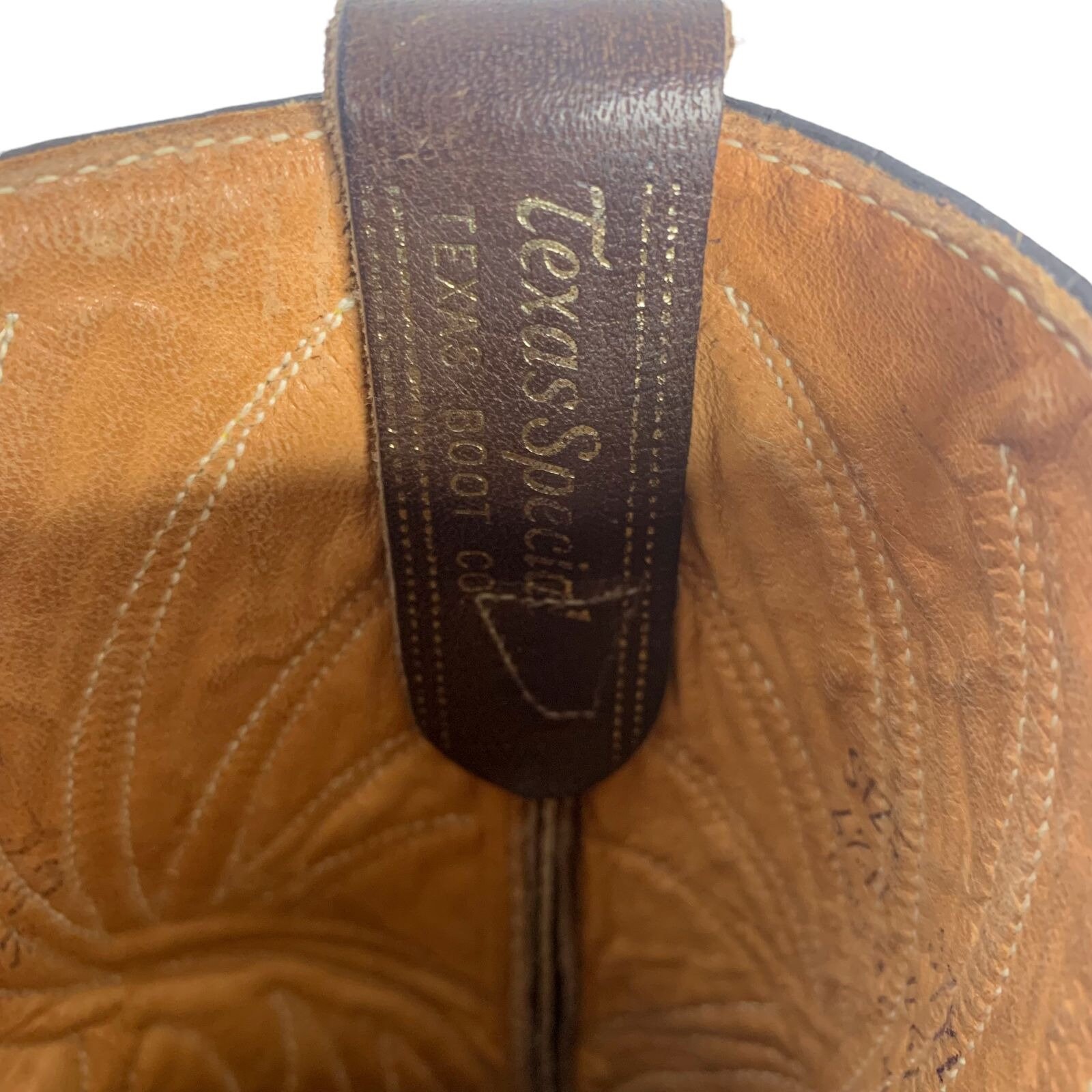 Bottes Western Vintage Texas - Femme - Taille 6.5 - Marron - Cuir Daim
