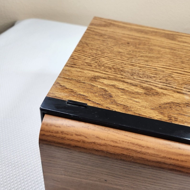 Vintage VHS Tape Holder Faux Wood 2 Drawer Cabinet Storage Case Holds vintage-vhs-tape-holder-faux-wood-2-drawer-cabinet-storage-case-holds