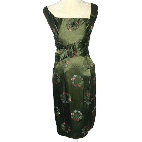 Vintage 50s Alfred Shaheen Dress Tunic Set S Gree… - image 1