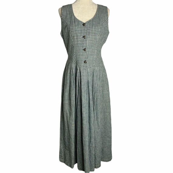 Vintage Isar Trachten German Dirndl Dress M Green… - image 3