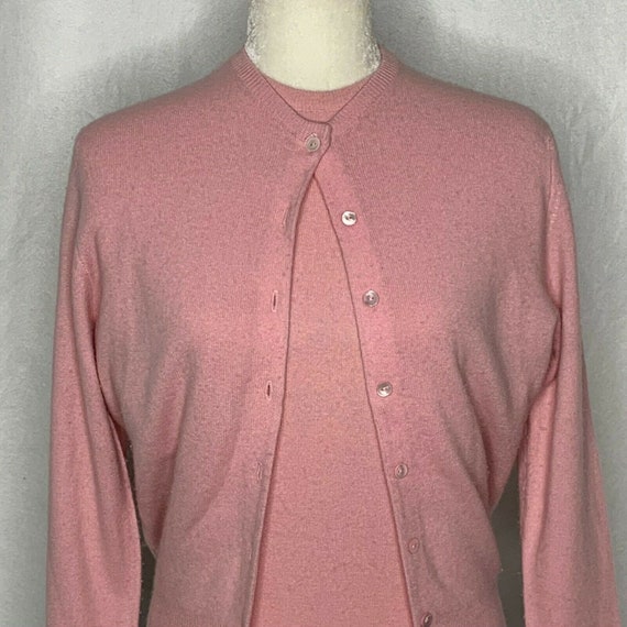 Vintage 50s Bernhard Altmann Twin Set S Pink Cashm