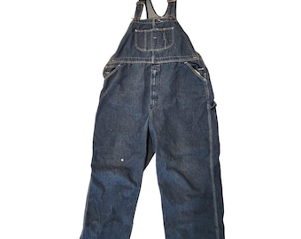 Mono vaquero vintage de los 80 de Roebucks para hombre, talla 48, azul vaquero, estilo granjero/campestre.