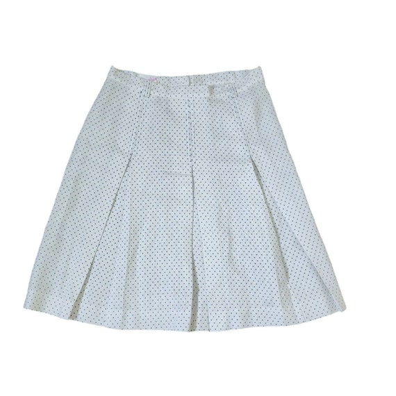 Vintage 70s Tennis Circle Skirt Womens Size M Whit