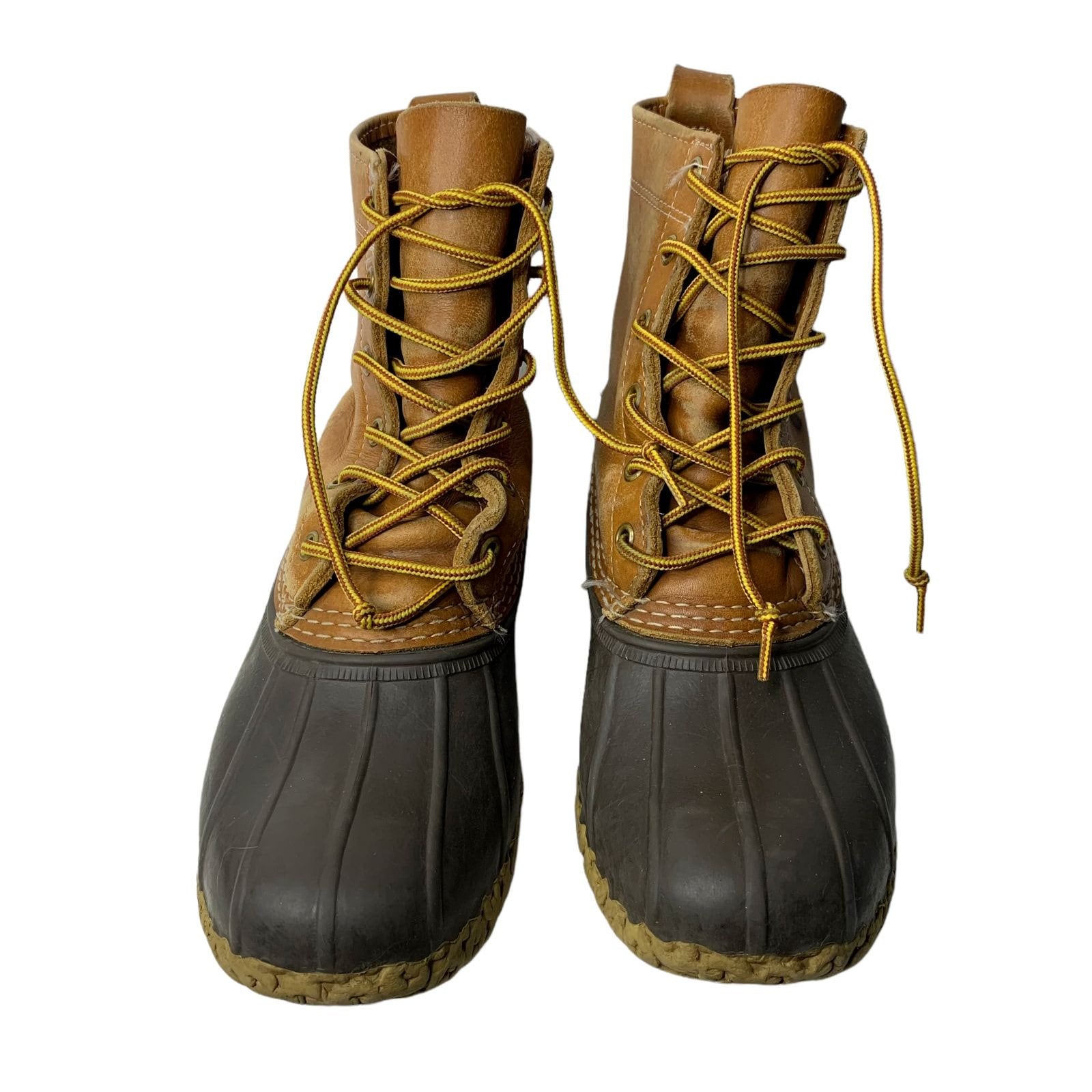 LL Bean Thinsulate Duck Boots 8 DM Brown Leather Upper 