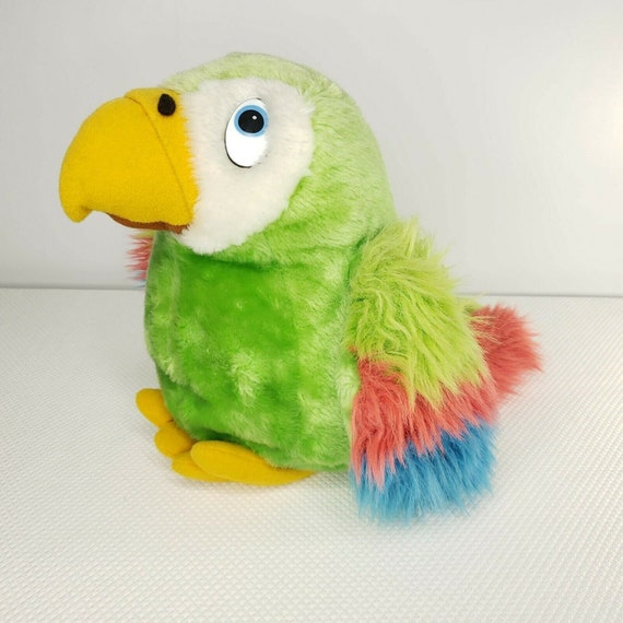 green parrot stuffed animal