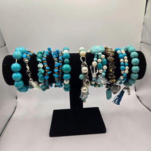 Vintage 925 Sterling Silver Turquoise Bracelets Lot of 11