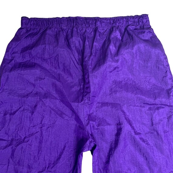 Vintage Nylon Track Jacket Pants Set L Purple Lin… - image 9