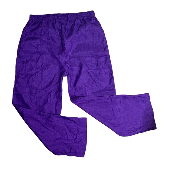 Vintage Nylon Track Jacket Pants Set L Purple Lin… - image 10