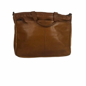 Vintage Latico Leather Briefcase Laptop Bag Tan Camel Top Grain