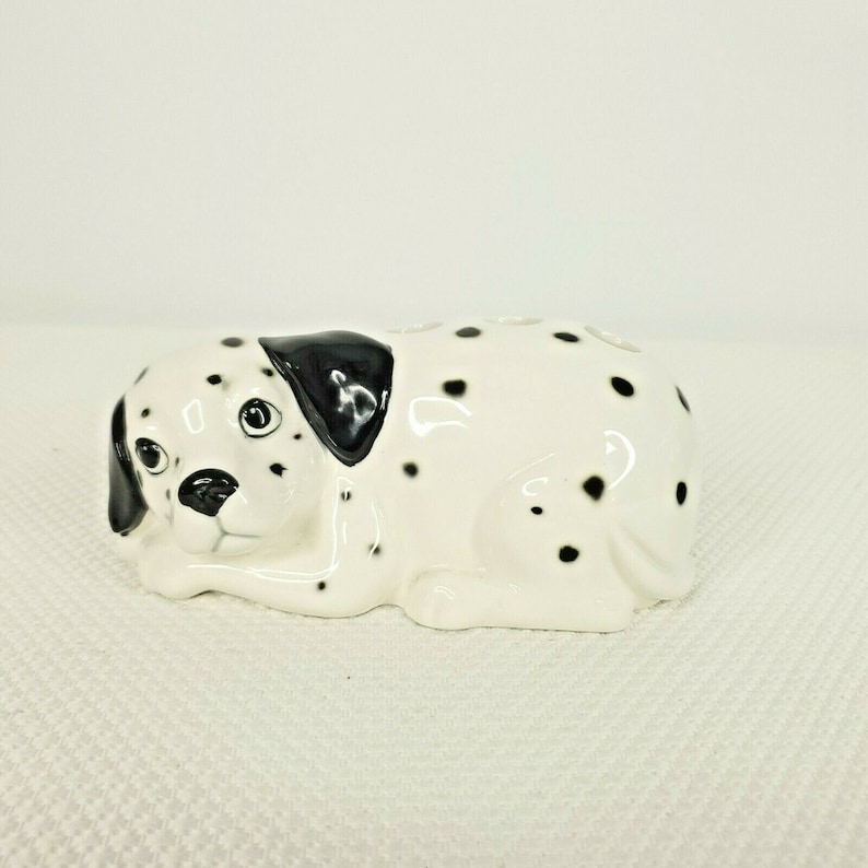 Vintage Otagiri Dalmatian Dog Pen Pencil Toothbrush Holder Ceramic Japan Figure