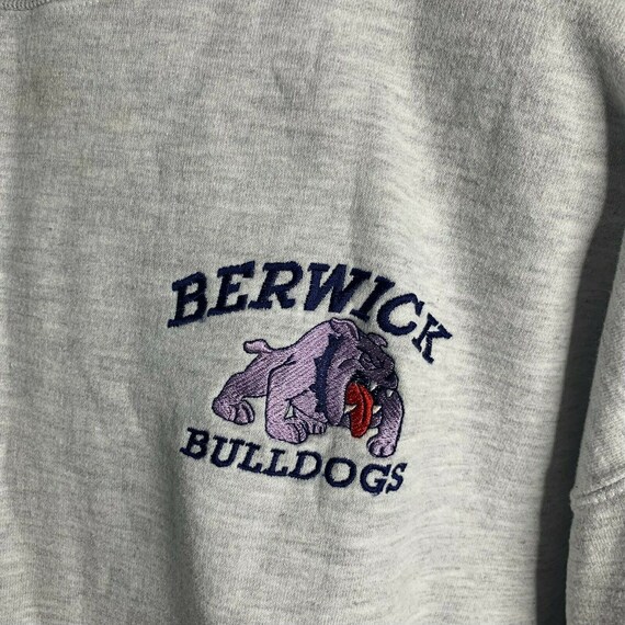 Vintage Mens Berwick Bulldogs PA Sweatshirt L Gre… - image 3