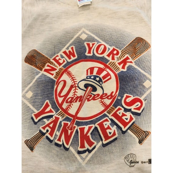 Vintage 90s NY Yankees Childs Grey Short Sleeve G… - image 3
