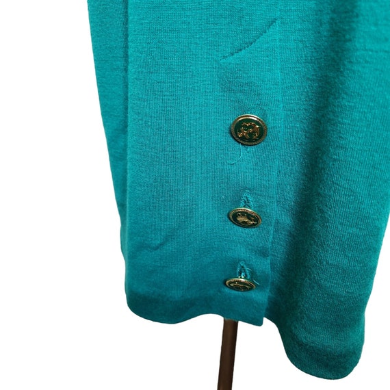 Vintage 80s Midi Long Sleeve Shirt Sweater Dress … - image 5
