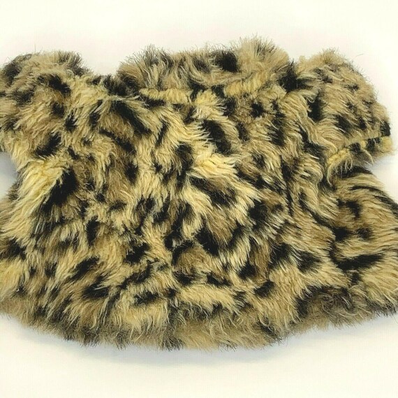 Vintage Infant Baby Doll Capelet Coat 3-6m Leopar… - image 3