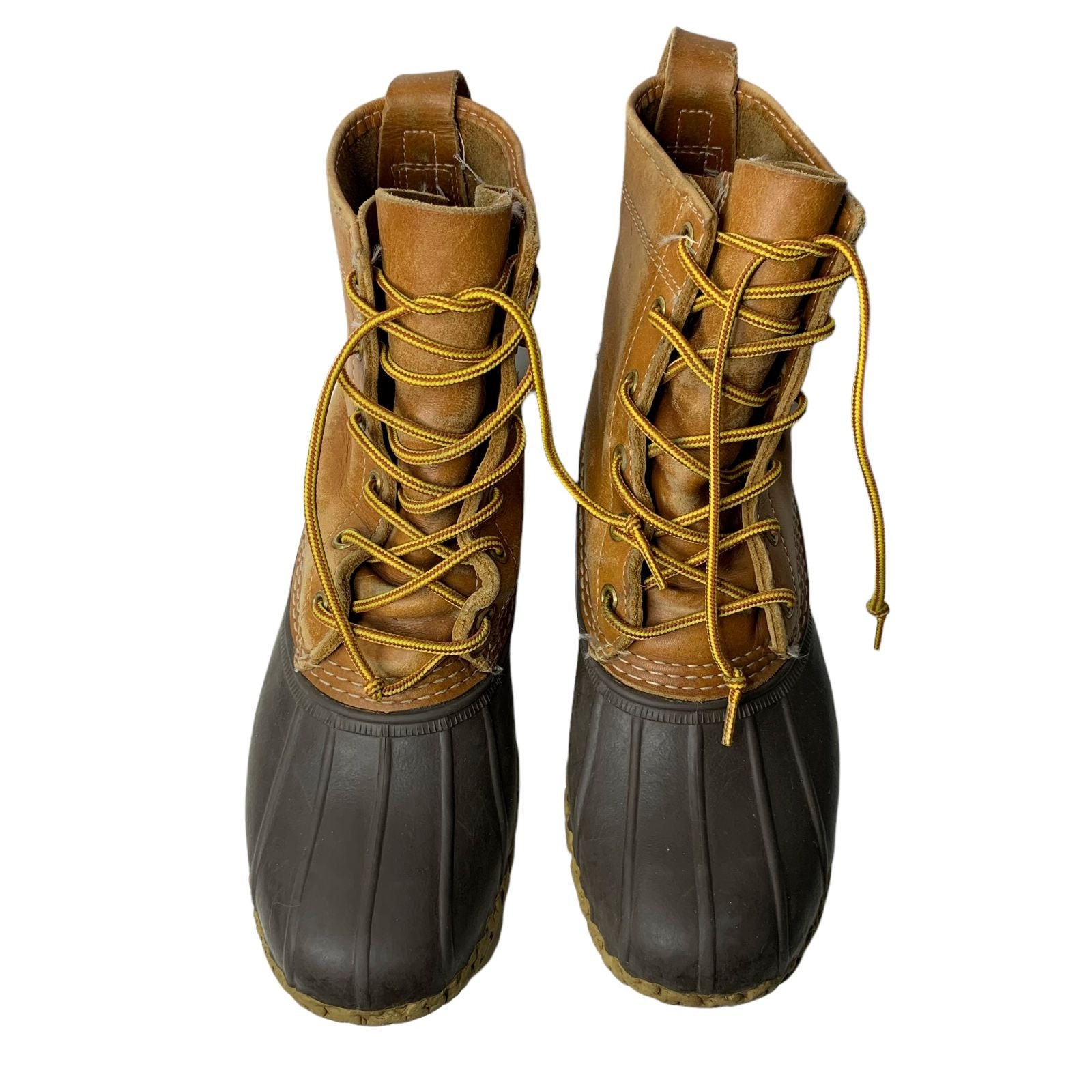 LL Bean Thinsulate Duck Boots 8 DM Brown Leather Upper 