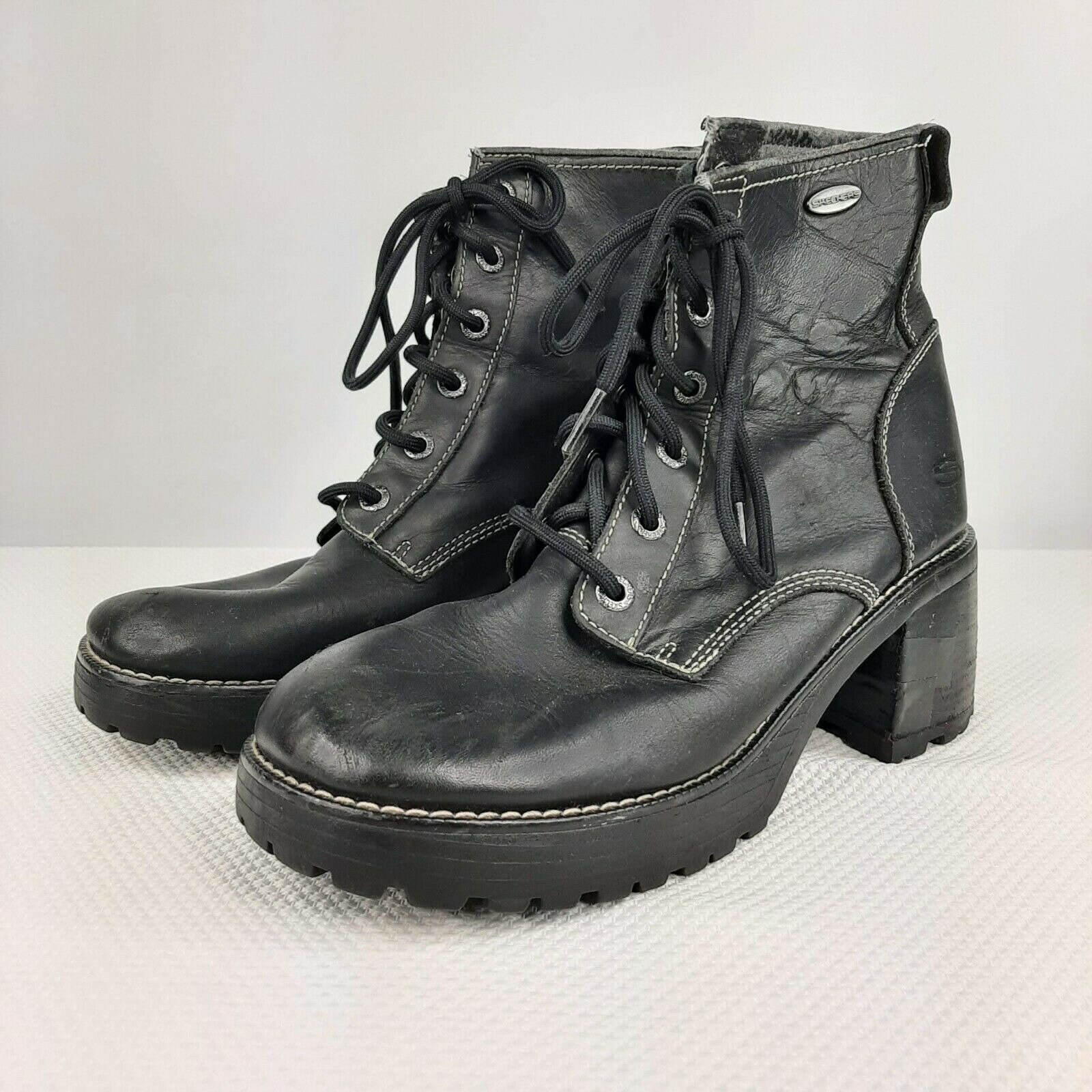 skechers chunky platform boots