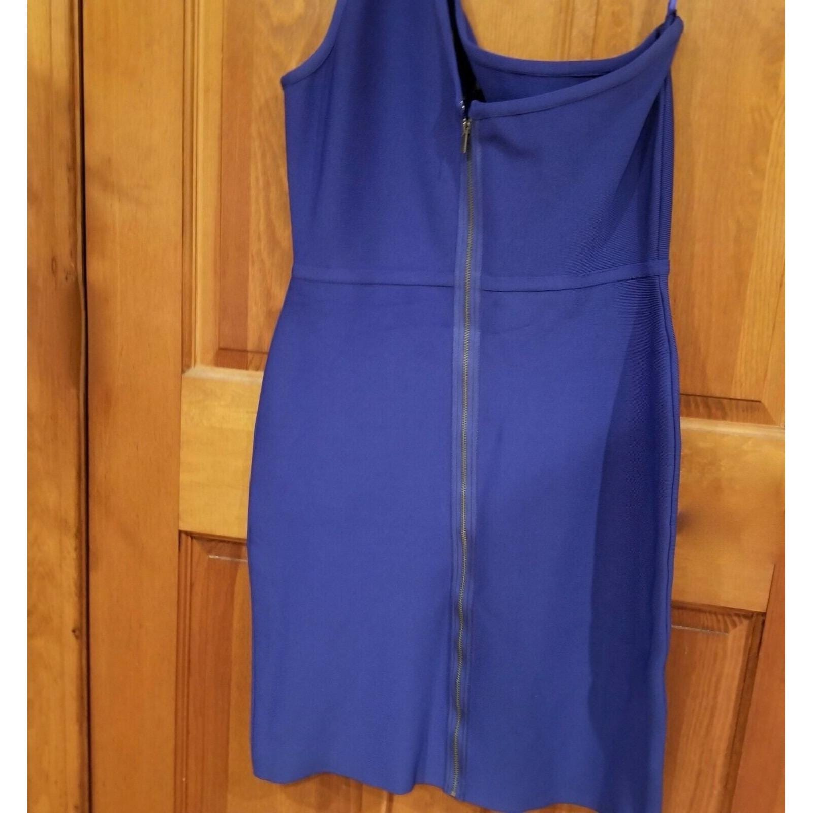 Vintage Y2K BCBG Maxazria Bandage Dress Womens Size L Blue Body Con One  Shoulder - Etsy
