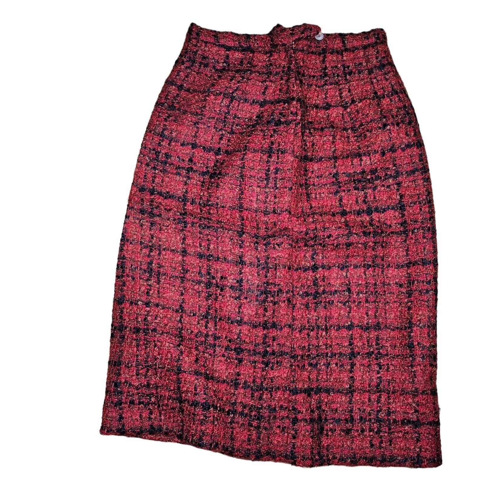 Jupe Crayon En Tweed Mossimo - Taille 2, Femme, Marron, Longueur Genou