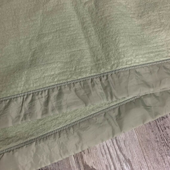 Vintage Chatham Acrylic Blanket Sage Celery Green Satin Trim Etsy
