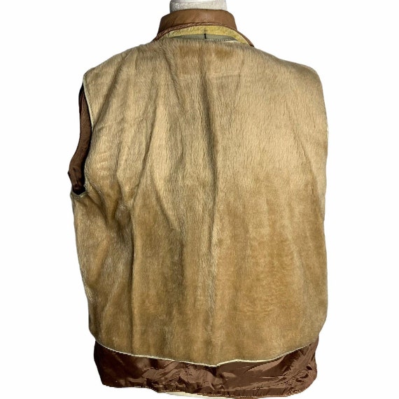 Vintage 70s Soft Leather Jacket S Brown Pockets R… - image 6