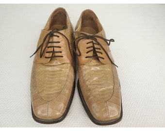 Stacy Adams Snake Skin Leather Moc Toe Oxfords Shoes Men  display picture 1