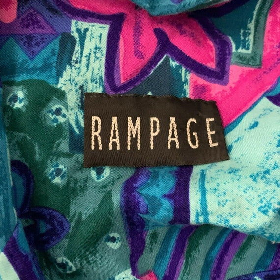 Vintage 90s Rampage Oversized Blazer Jacket M Blu… - image 7