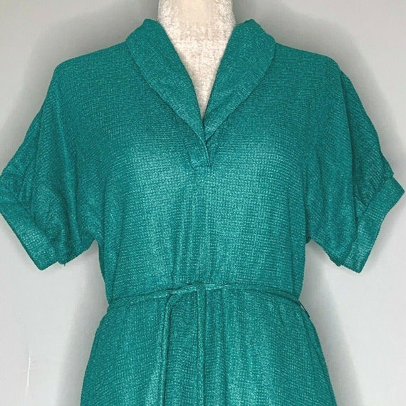 Vintage Jr Edition Dallas Dress S Green Waffle We… - image 1