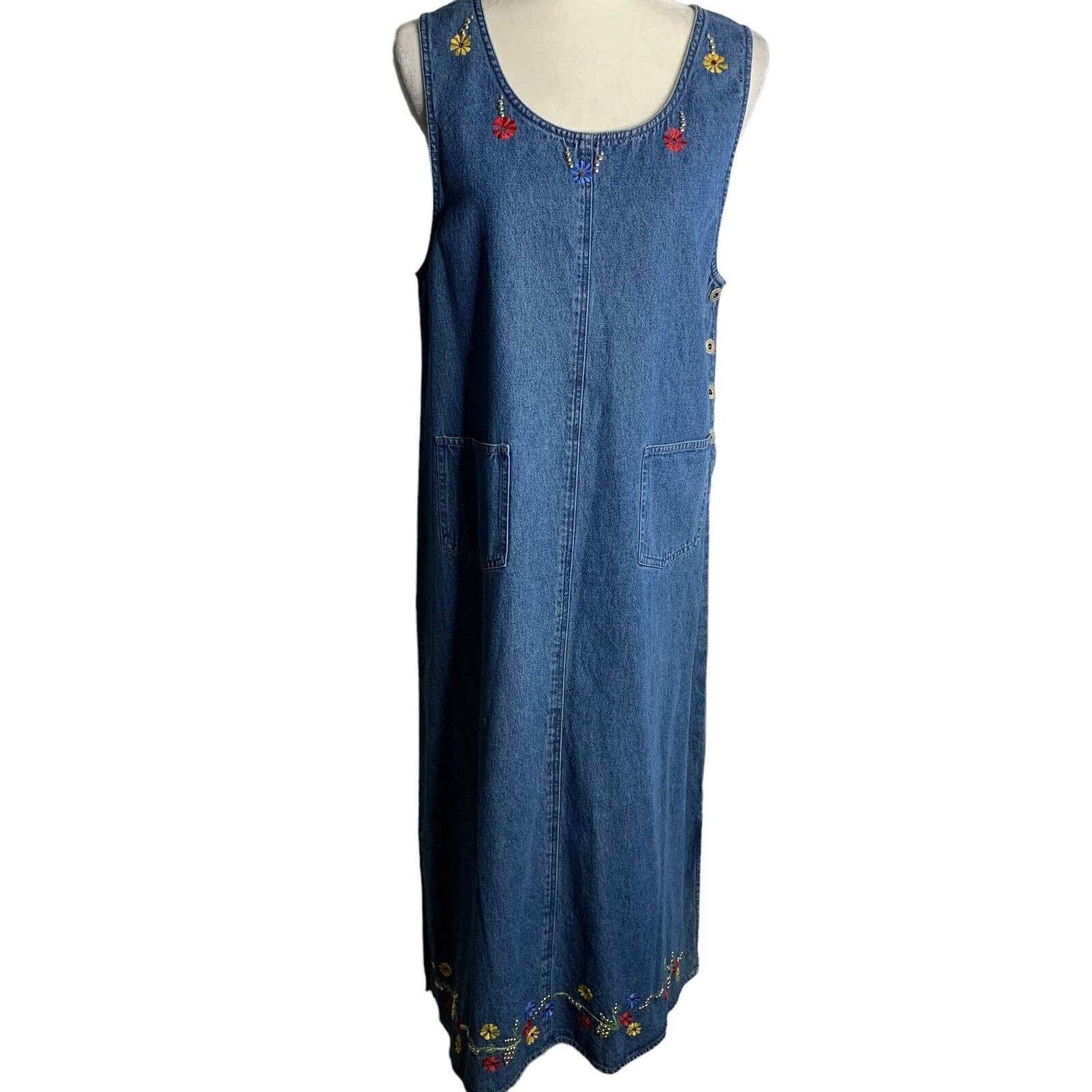 Petite denim pinafore dress sale