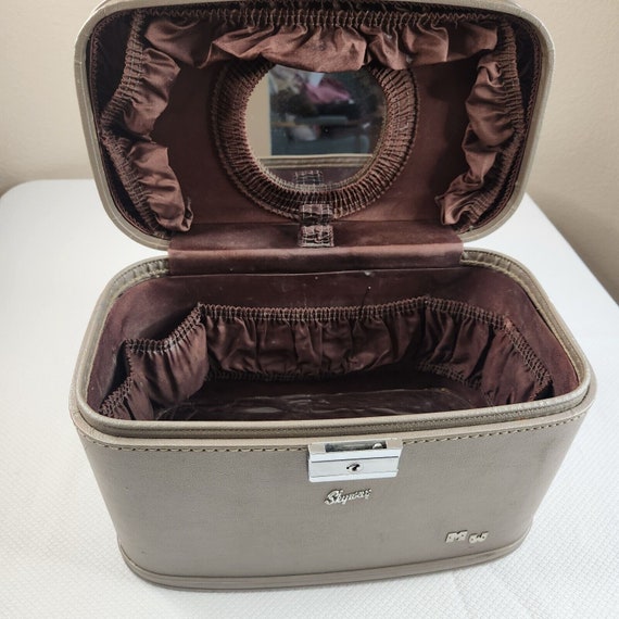 Vintage 50s 60s SKYWAY Luggage Train Cosmetic Case Mid Century