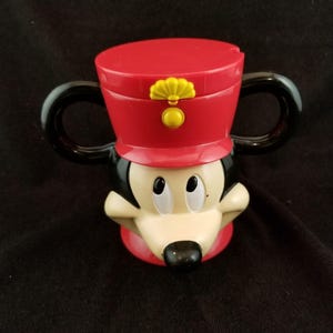 Vintage 1988 Disney On Ice Mickey Mouse Band Leader Souvenir Mug 4.75&quot;