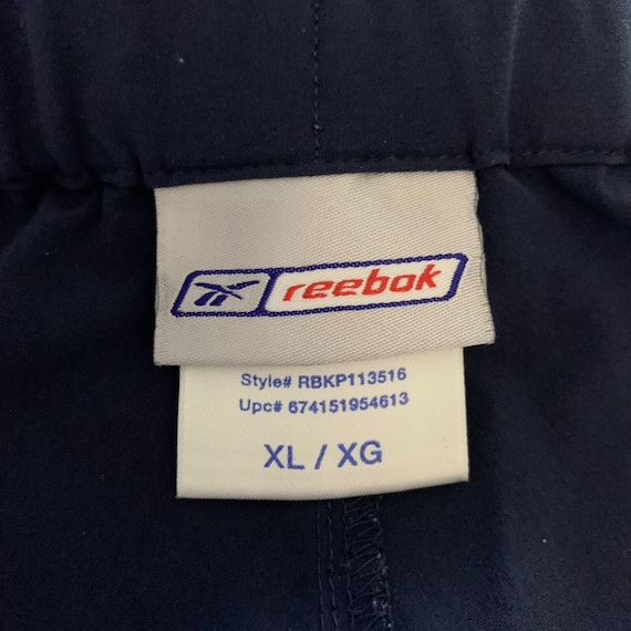 Vintage Reebok Capri Athletic Pants XL Blue Drawstring Waist Wide