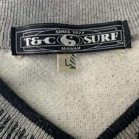 Vintage 80s T&C Surf Town Country Sweatshirt L Wh… - image 8