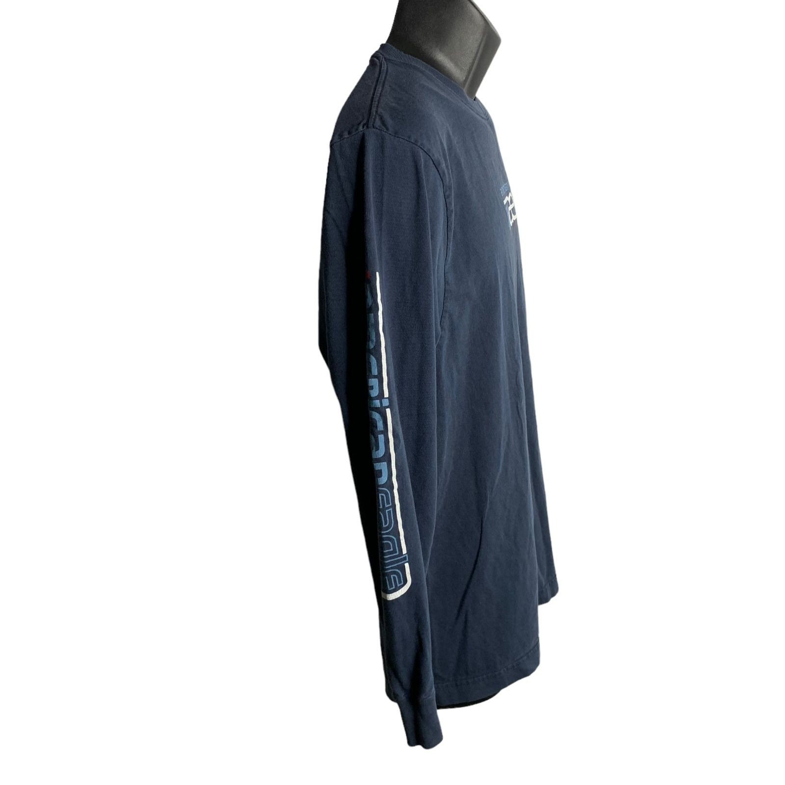 Vintage 90s American Eagle Crewneck Tshirt M Blue Long Sleeve 