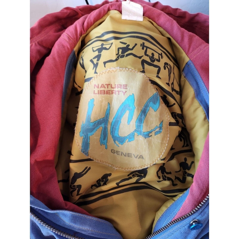 Vintage 90s HCC Henri Charles Colsene Puffer Ski Jacket Parka L Blue ...