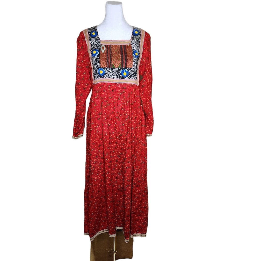 white drop waist dress Mini The Genuine Cream Floral MDW24 Size:XS (6-8)