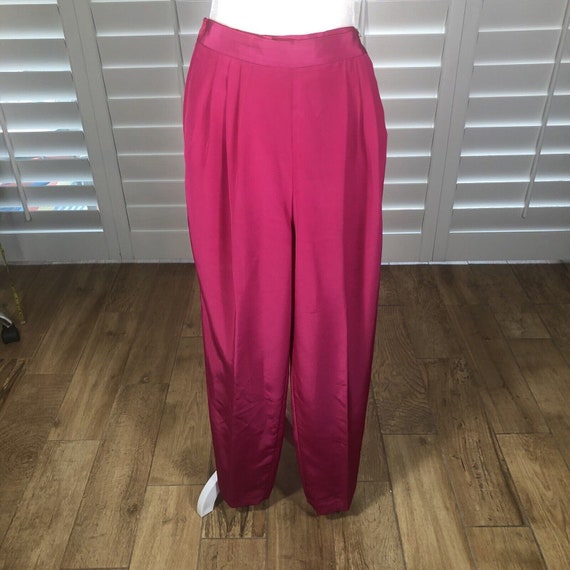 Vtg 80s Campus Casuals of California Hot Pink Ple… - image 1