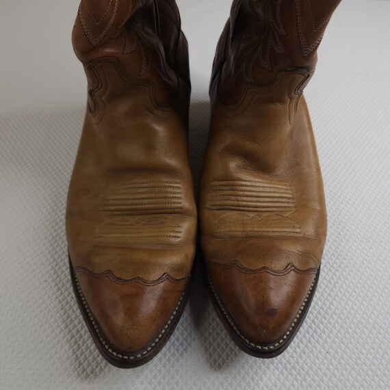 Vintage J Chisholm Handcrafted 9 Brown Leather Co… - image 3
