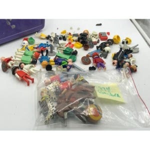 Vintage 1970s Playmobile Figures Accessories Cowboys Native Americans Horses Geo