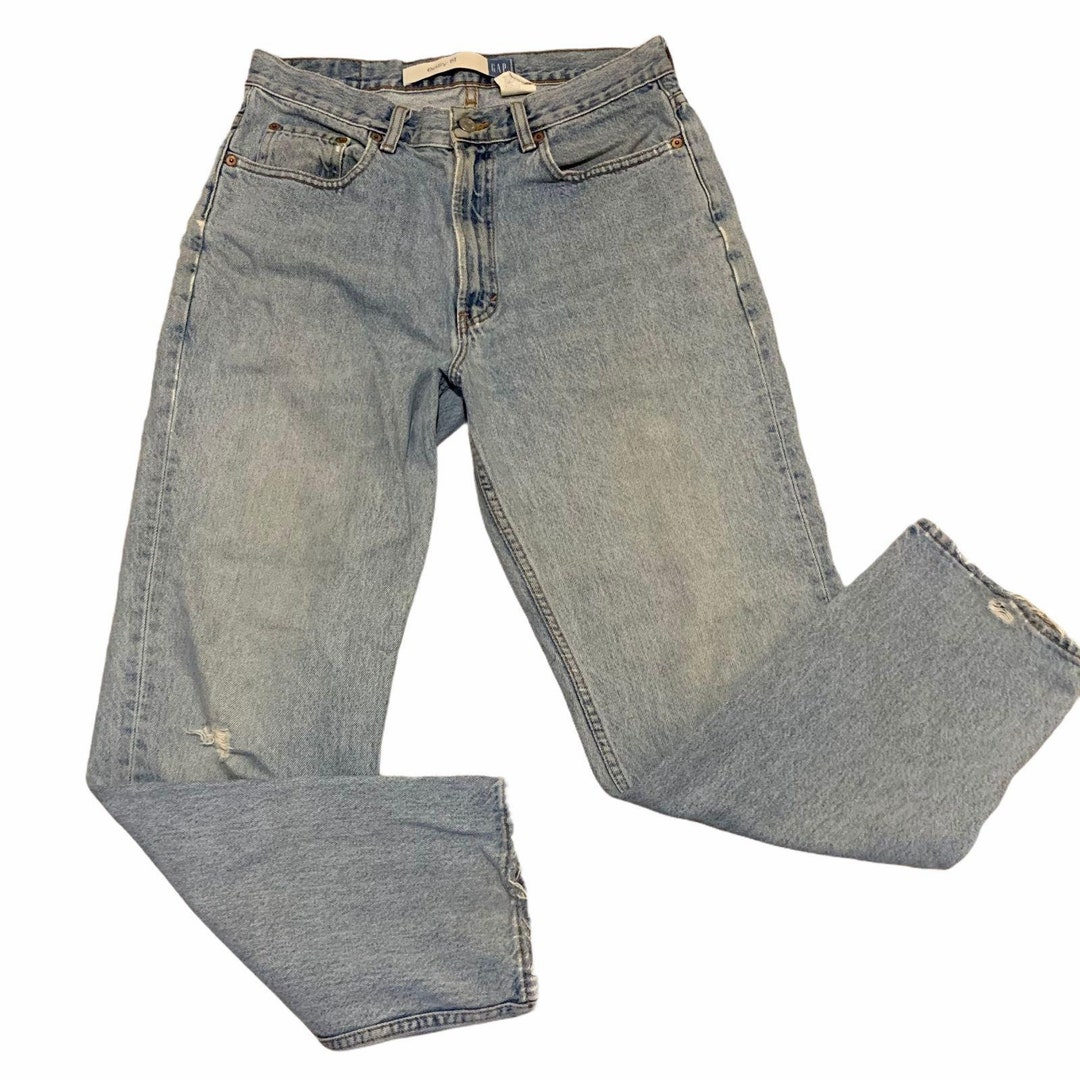 Vintage 80s Gap Denim Jeans 33x30 Med Wash Easy Fit Tapered - Etsy