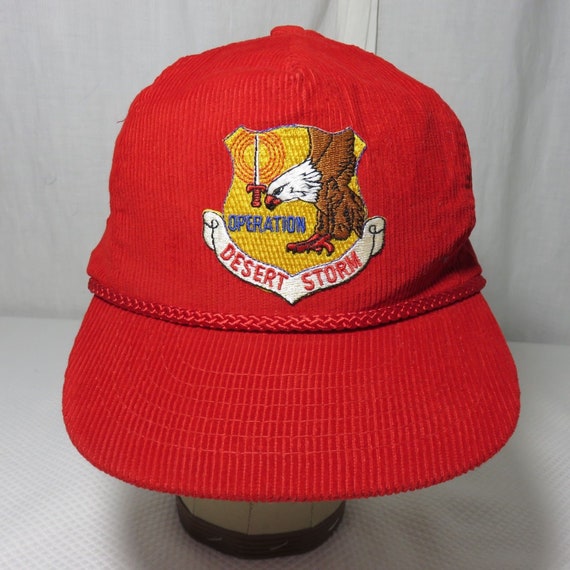 VIntage Operation Desert Storm Snapback Red Hat Tr