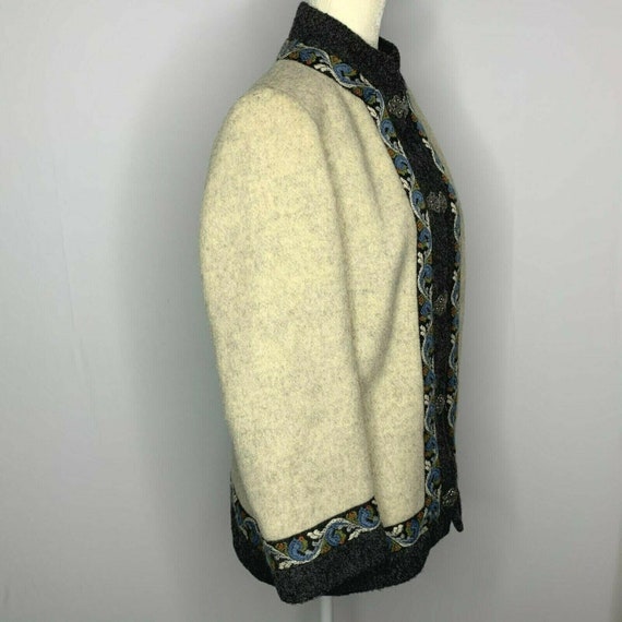 Vintage 50s Evebofoss Firda Wool Jacket S Grey Em… - image 5