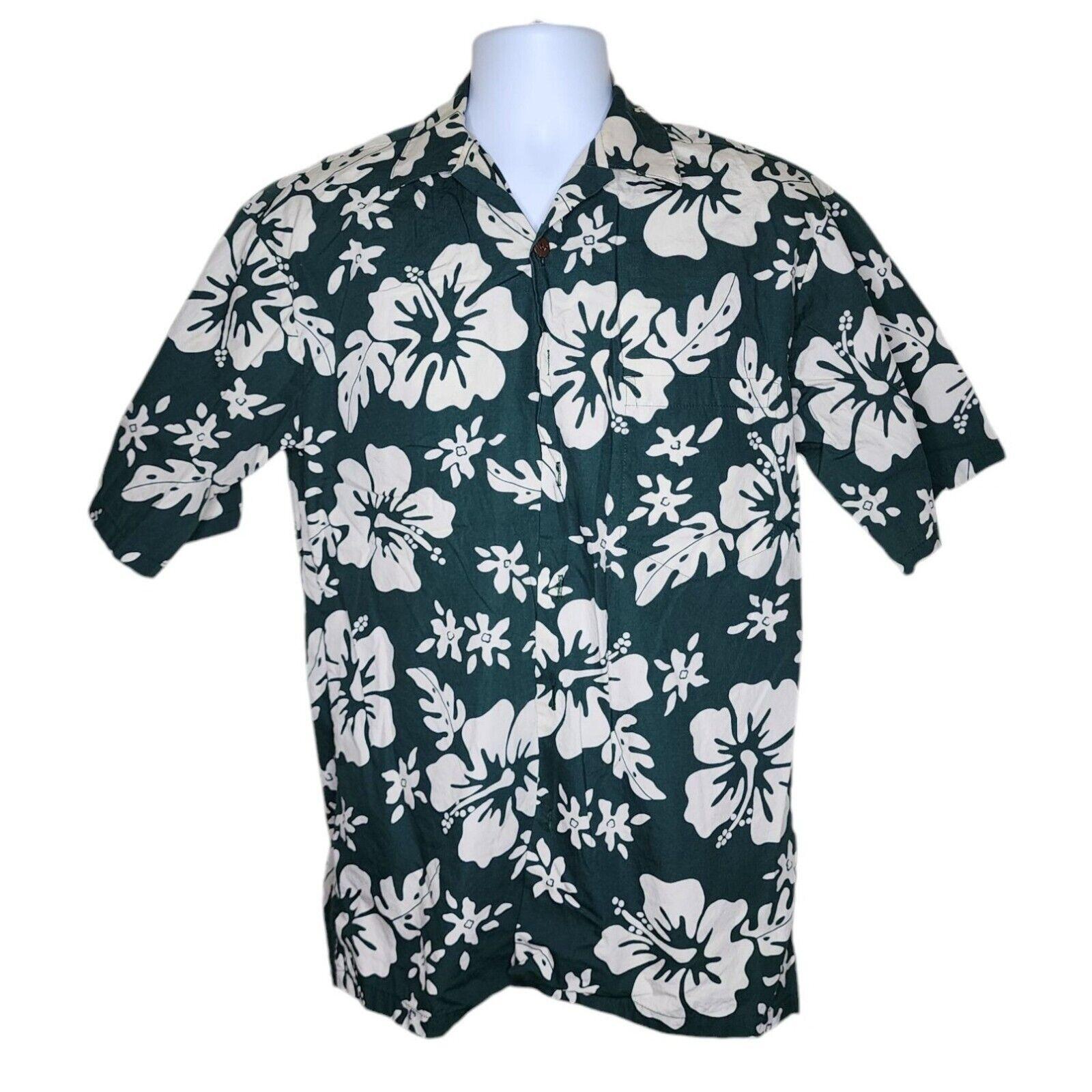 Chemise Hawaïenne Hilo Hattie Pour Homme - 100% Coton, Motif Palmiers Et Hula Girls, Taille S Rouge - Occasion En Excellent état