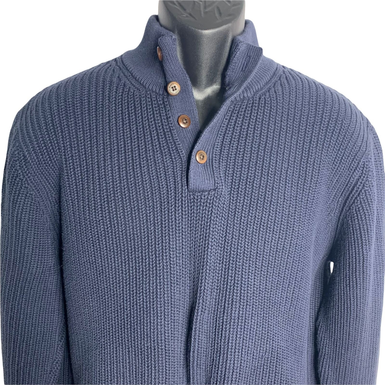 LL Bean Cable Knit Grandpa Mens Sweater 