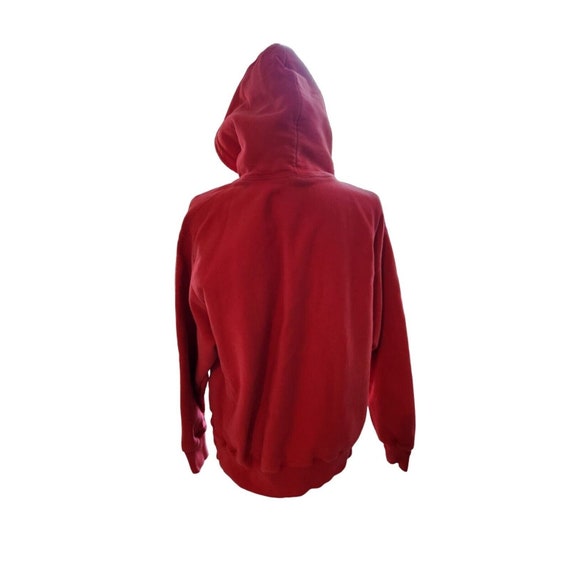 Vintage Y2K Champion Long Sleeve Red Hoodie Sweat… - image 4